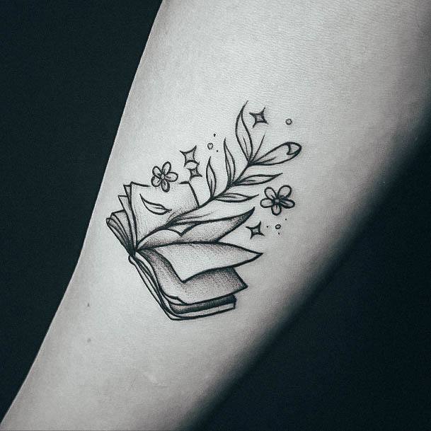 Womens Book Girly Tattoo Designs