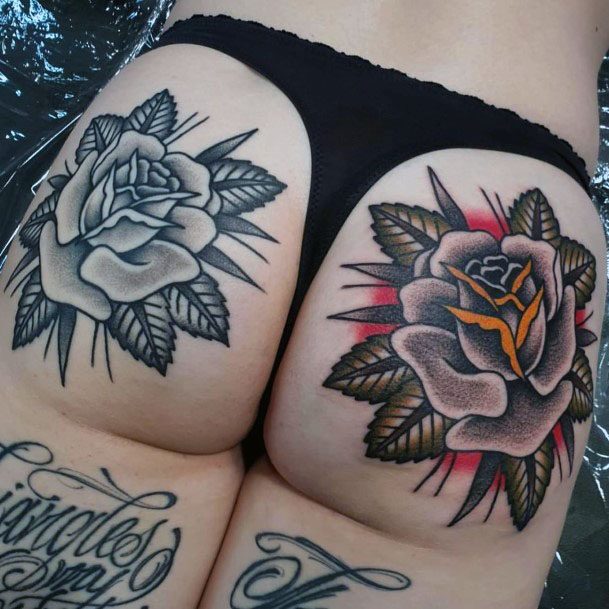 Womens Bottoms American Traditional Tattoo