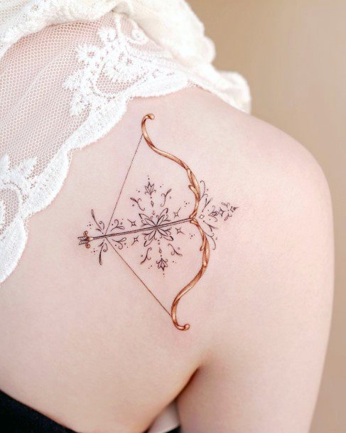 Womens Bow And Arrow Tattoo Design Ideas