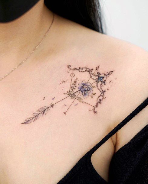 Womens Bow And Arrow Tattoos