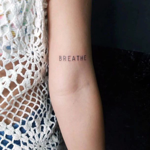 Womens Breathe Tattoo Design Ideas