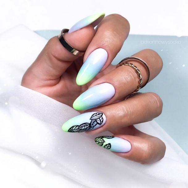 Womens Bright Ombre Nails