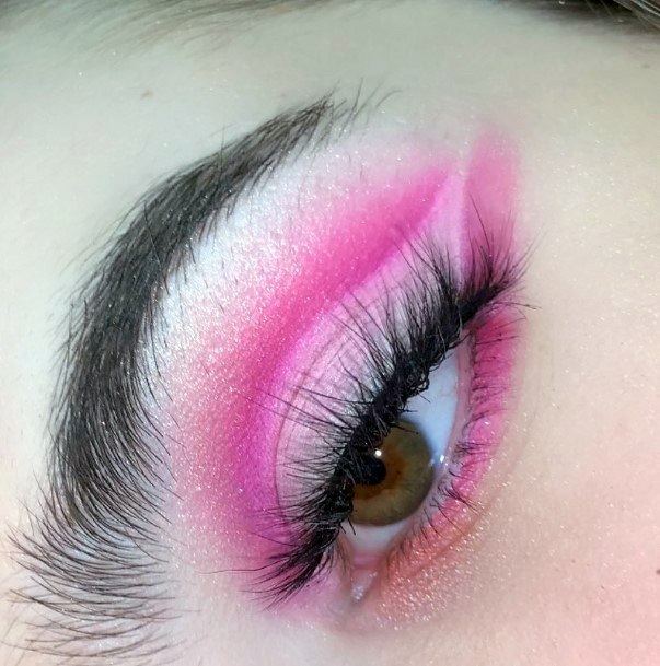 Womens Bright Pink Eyeshadow