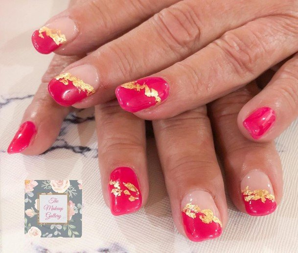 Womens Bright Pink Girly Nail Designs