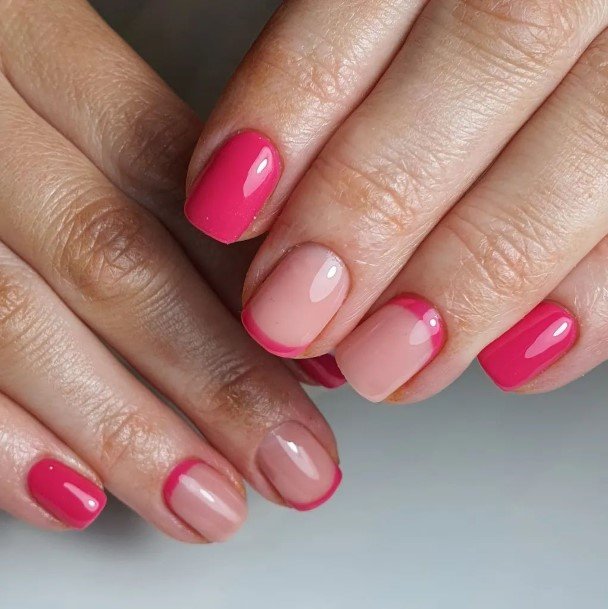 Womens Bright Pink Good Looking Nails