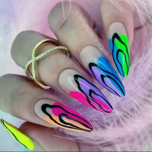 Womens Bright Summer Good Looking Nails