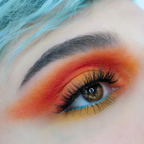 Womens Brilliant Orange Eyeshadow Women