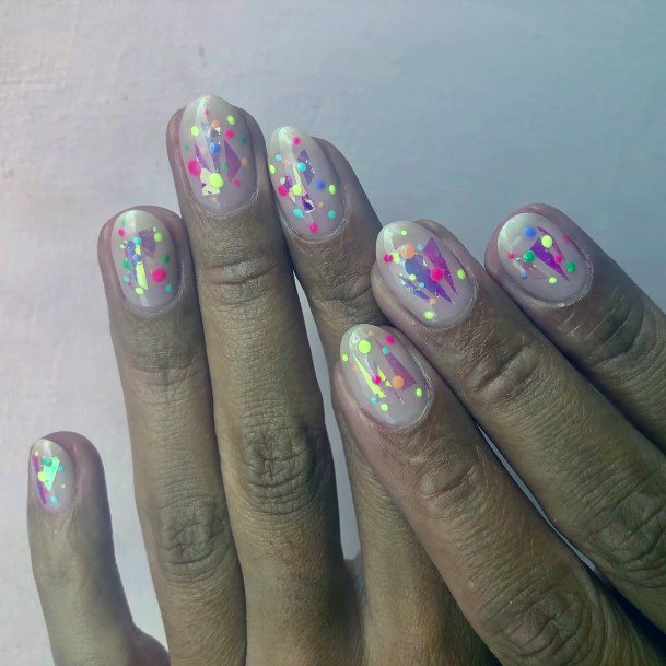 Womens Broken Shattered Glass Good Looking Nails