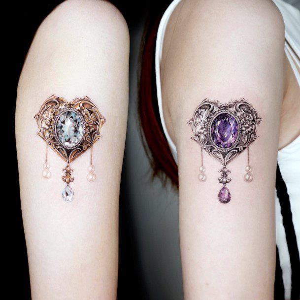 Womens Brooch Girly Tattoo Designs