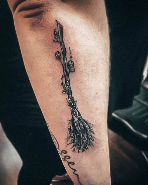 Womens Broom Tattoo Body Art