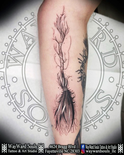 Womens Broomstick Good Looking Tattoos