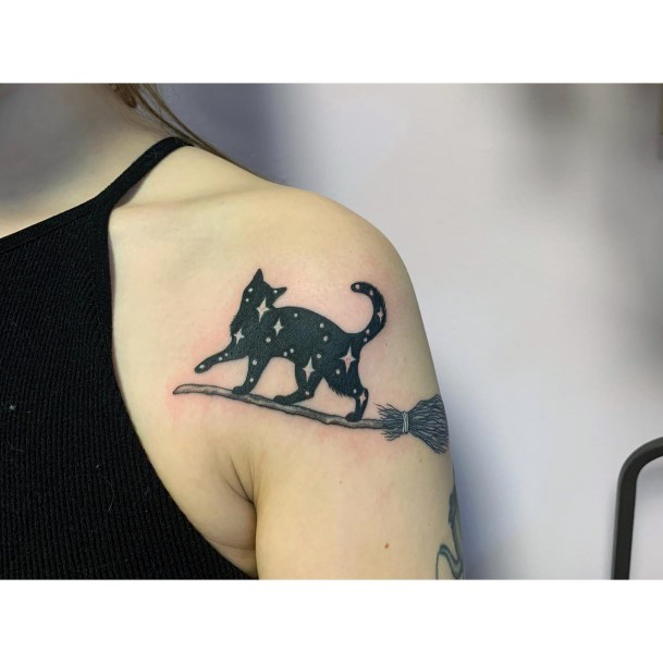 Womens Broomstick Tattoo Ideas