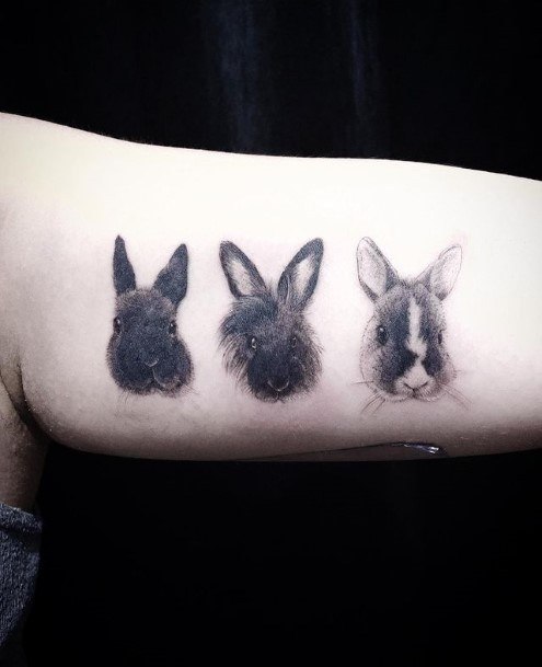 Womens Bunny Rabbit Girly Tattoo Designs