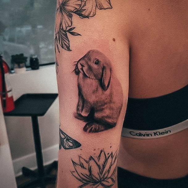 Womens Bunny Rabbit Tattoo Design Ideas