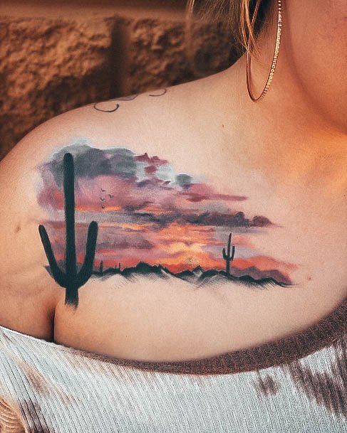 Womens Cactus Good Looking Tattoos