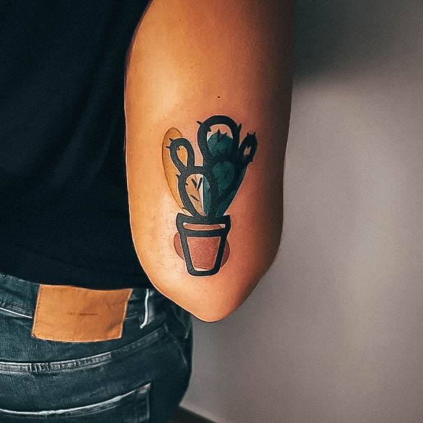 Womens Cactus Tattoo Design Ideas