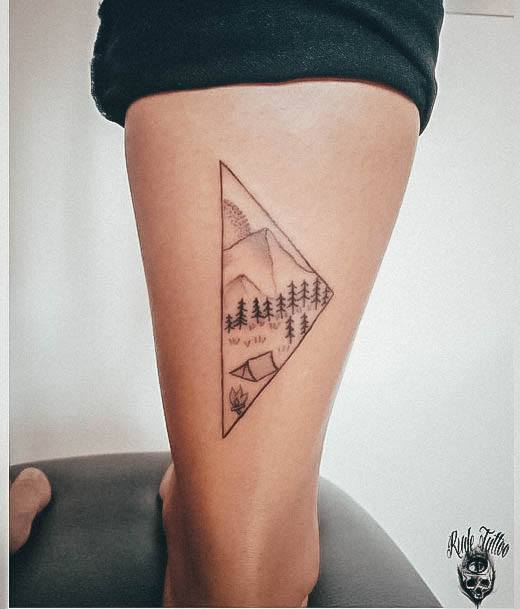 Womens Camping Super Tattoo Designs