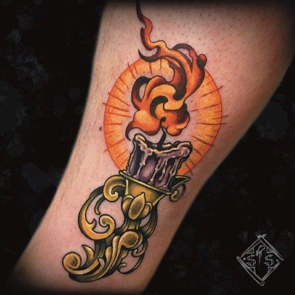 Womens Candle Tattoos