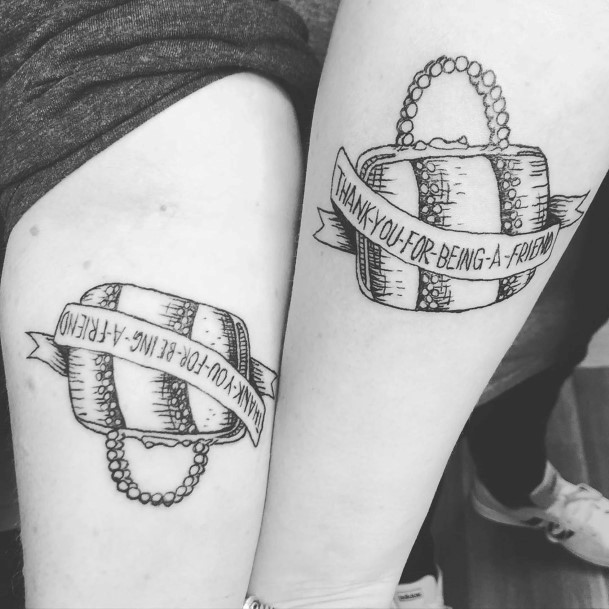 Womens Cane Basket Picnic Best Friend Tattoo