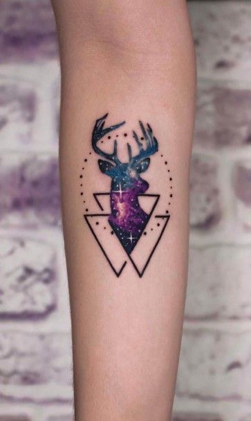 Womens Caribou Reindeer Girly Tattoo Designs