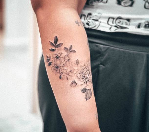 Womens Carnation Tattoo Design Ideas