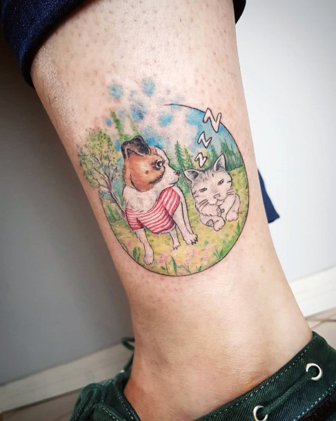 Womens Catdog Super Tattoo Designs