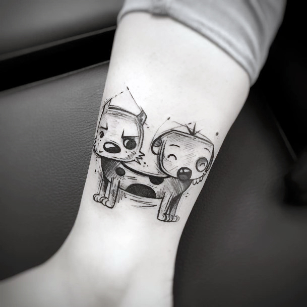 Womens Catdog Tattoos