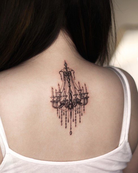 Womens Chandelier Girly Tattoo Designs