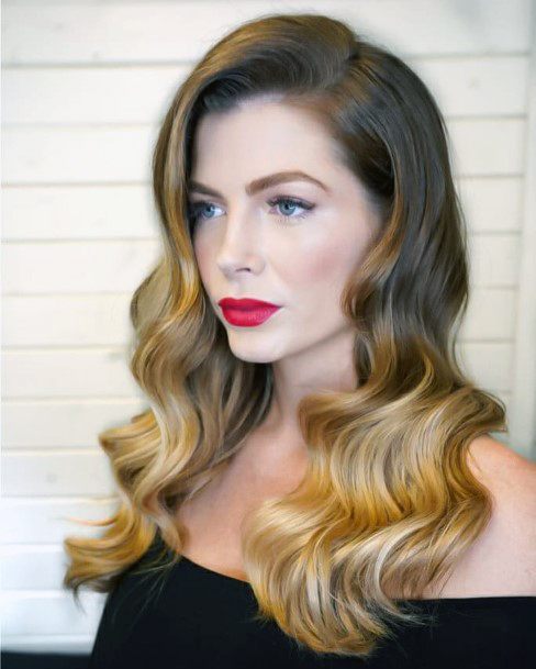 Top 60 Best Old Hollywood  Waves Hairstyles For Women Red 