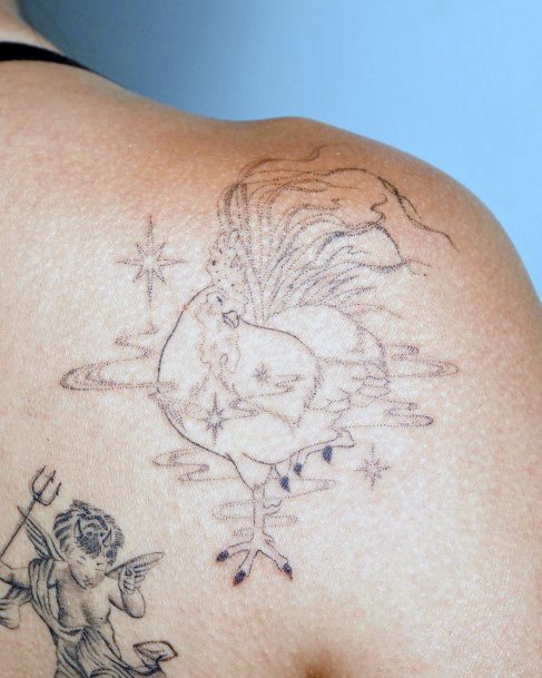 Womens Chicken Tattoo Design Ideas