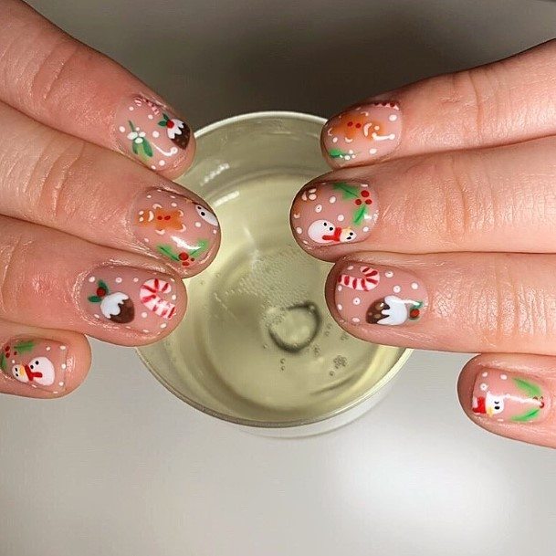 Womens Christmas Gel Nails