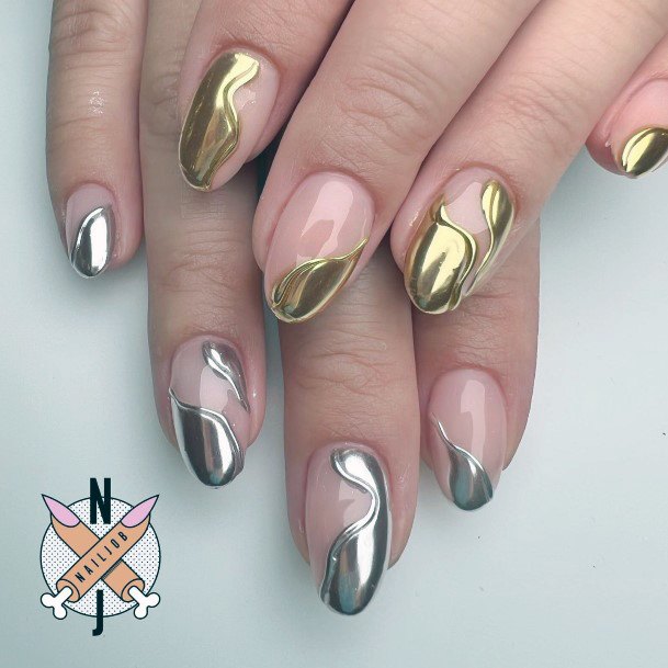 Womens Chrome Nails