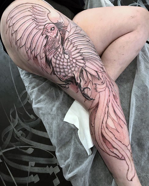 Womens Cock Tattoo Legs