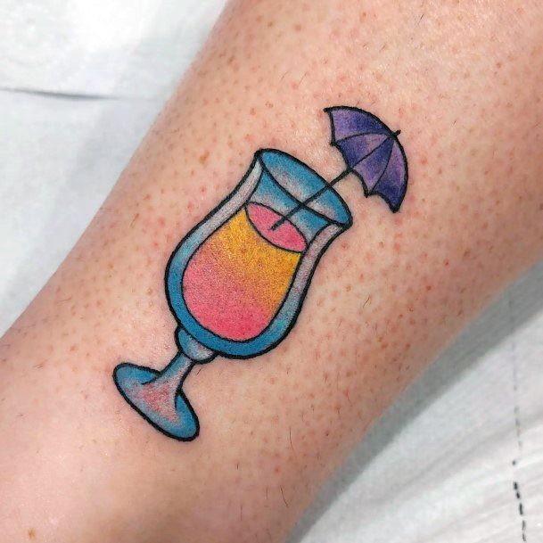 Womens Cocktail Girly Tattoo Designs