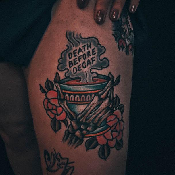 Womens Coffee Mug Girly Tattoo Designs