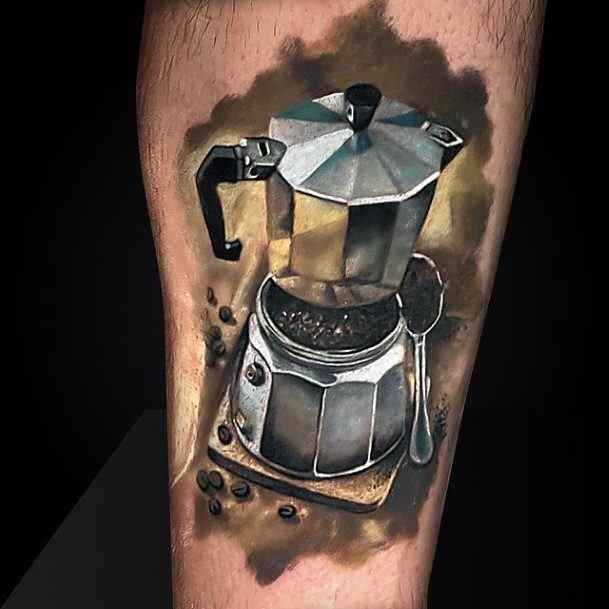 Womens Coffee Pot Super Tattoo Designs