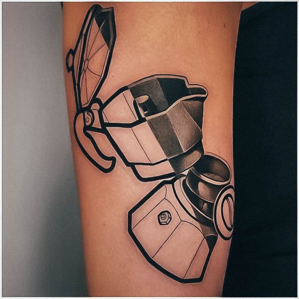 Womens Coffee Pot Tattoo Design Ideas