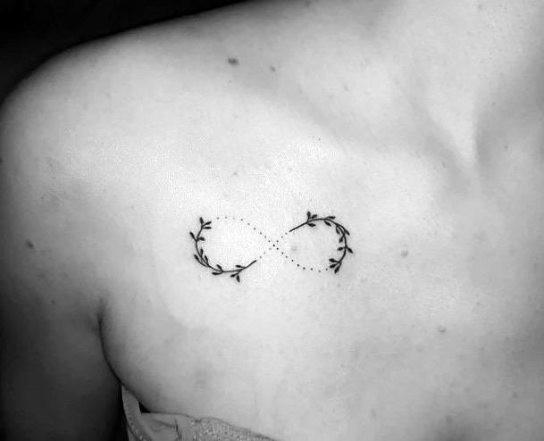 Womens Collar Bone Infinity Tattoo