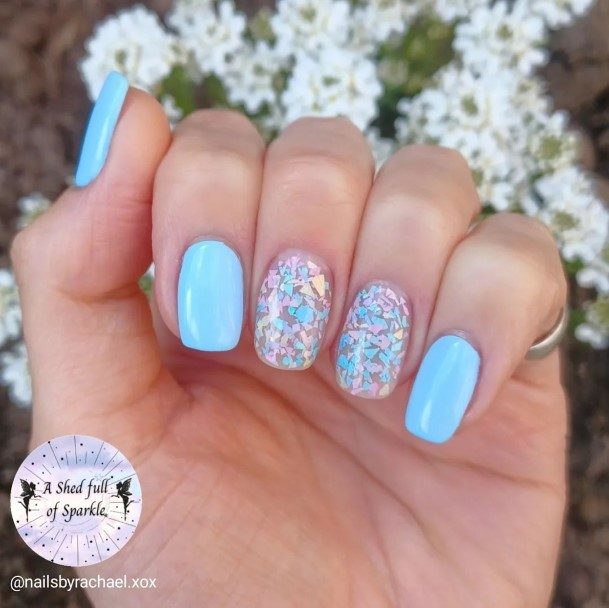 Womens Confetti Girly Nail Designs