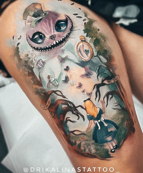 Womens Cool Alice In Wonderland Tattoo Ideas