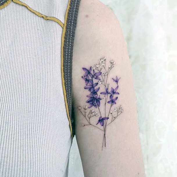 Womens Cool Babys Breath Tattoo Ideas