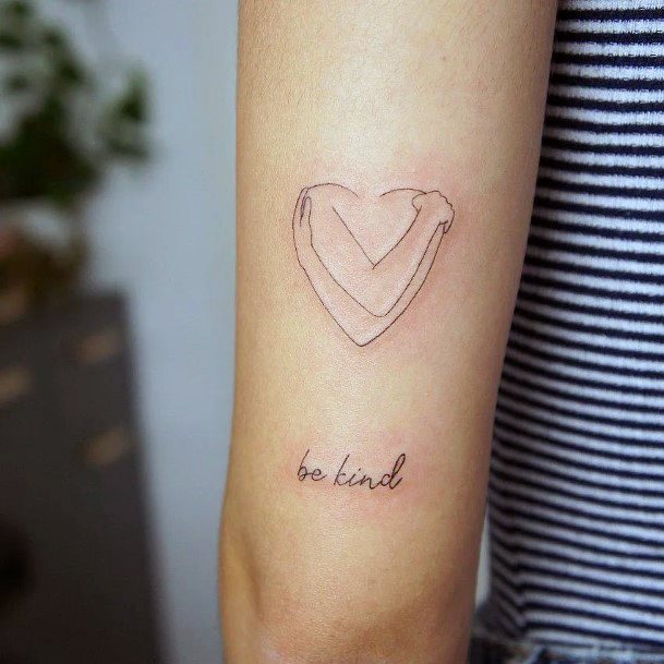 Womens Cool Be Kind Tattoo Ideas