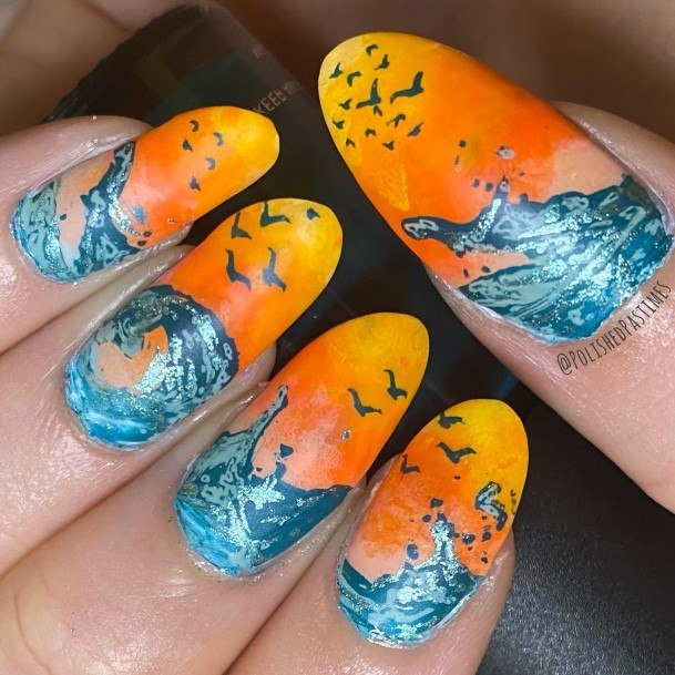 Womens Cool Beach Nail Ideas