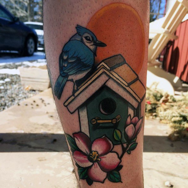 Womens Cool Birdhouse Tattoo Ideas