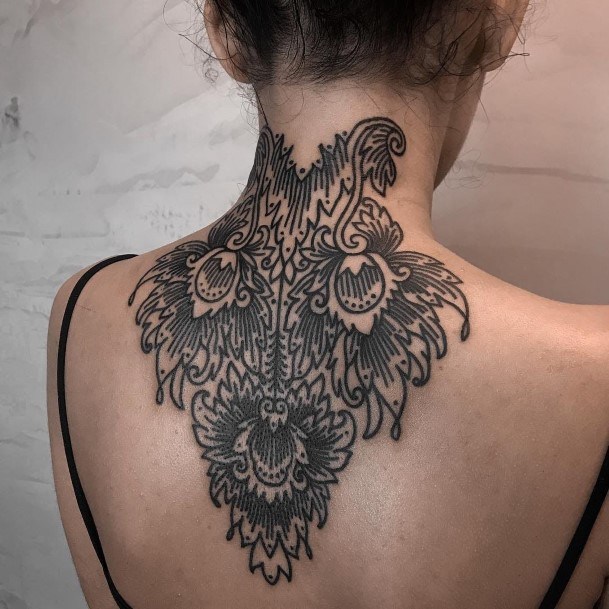 Womens Cool Black Tattoo Back