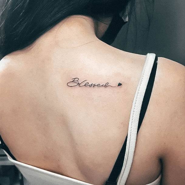 Womens Cool Blessed Tattoo Ideas
