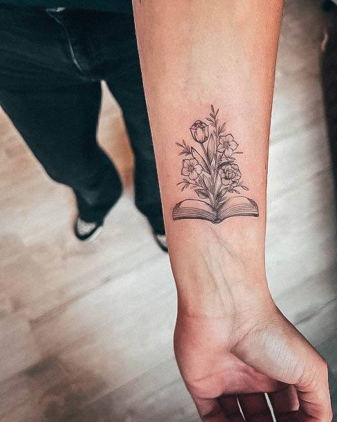 Womens Cool Book Tattoo Ideas