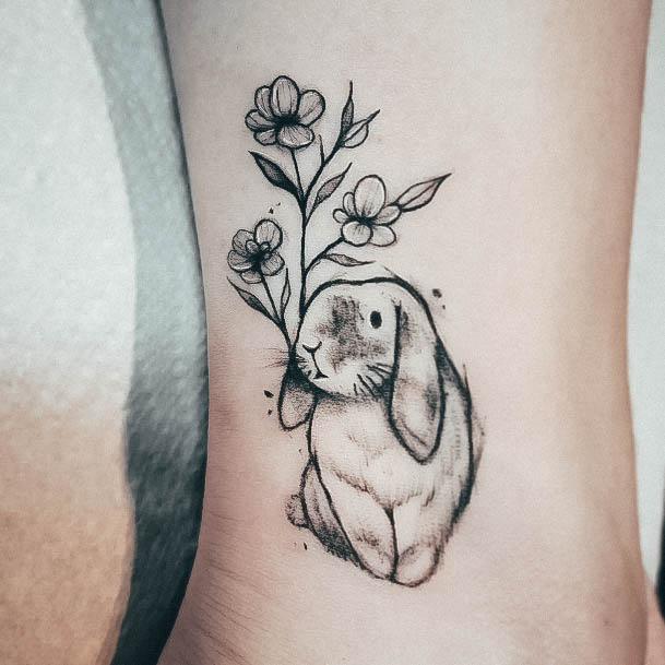 Womens Cool Bunny Rabbit Tattoo Ideas