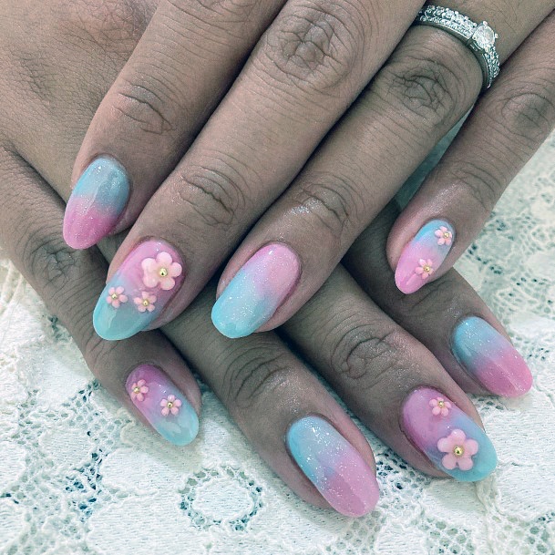 Womens Cool Cherry Blossom Sakura Nail Ideas