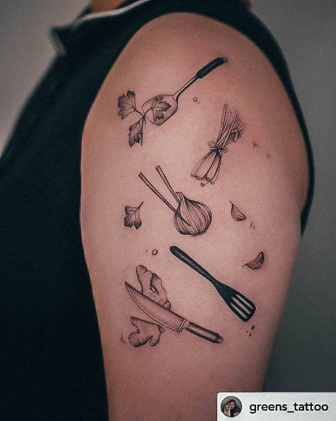 Womens Cool Cooking Tattoo Ideas